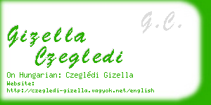 gizella czegledi business card